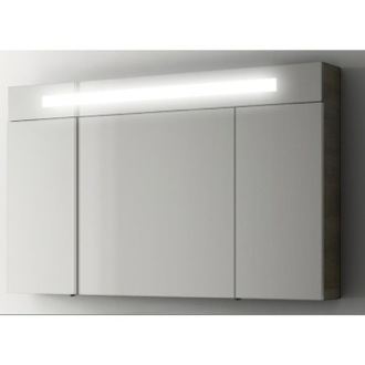 Medicine Cabinet Modern 47 Inch Medicine Cabinet with 3 Doors and Neon Light ACF S512